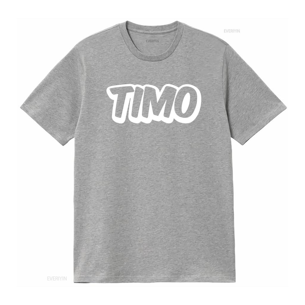 Timo Name Boy T Shirt Print Pattern Fun Design Vintage Washed Unisex Comfortable Top For Everyday Wear Versatile Streetwear