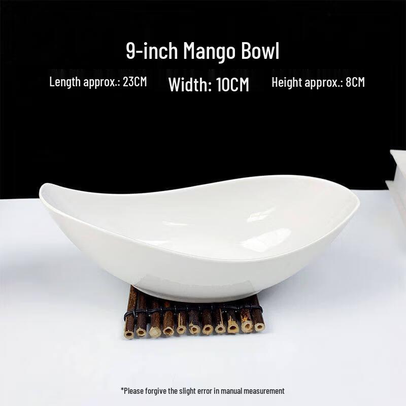 Cream Style Ceramic Irregular Salad Bowl