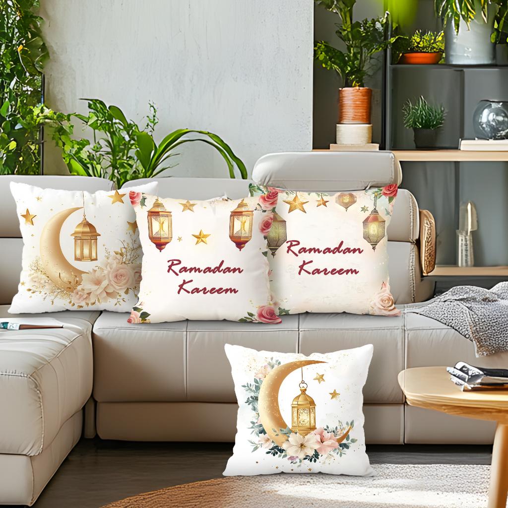 Ramadhan Festival Lantern Flowers Cushions Pillowcase Polyester Cushion Cover Throw Pillow Pillowcover Home Car Sofa Decor