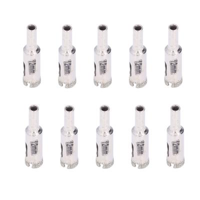 10Pcs Glass Drill Bit 12mm High Torsion Stable Fine Workmanship Sturdy Durable Tile Drill Bits