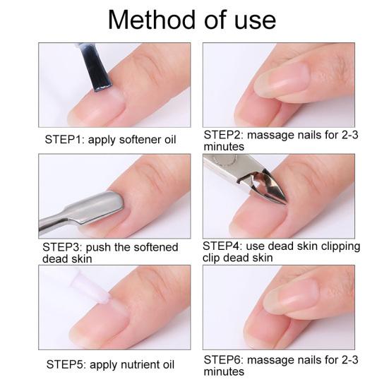 Oțel inoxidabil Manichiură Nail Art Clippers Cuticule Trim Hard Dead Skin Foarfece