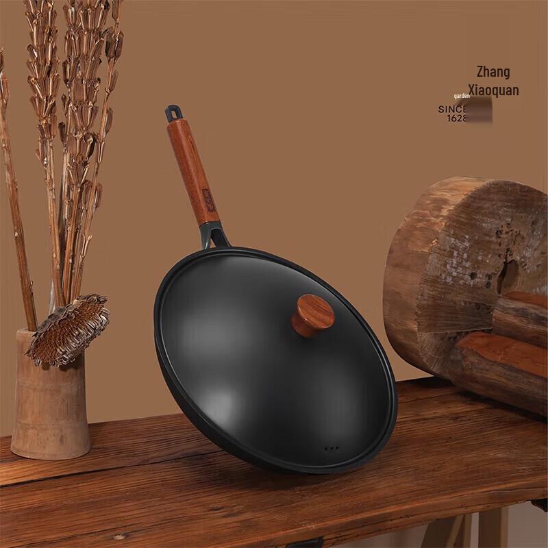 Zhang Xiaoquan 32cm Ancient Method Fine Spun Non-Coated Iron Wok
