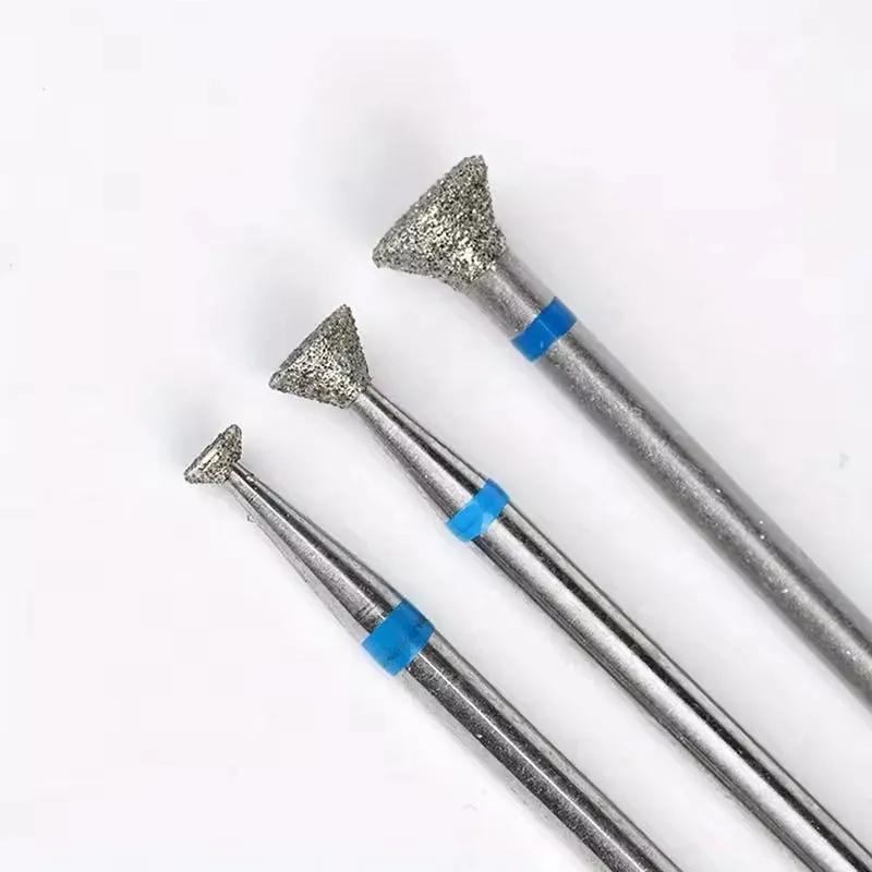 1PCS Diamond Cutter Manicure Nail Drill Bits Electric Nail Files White Grinding Bits Mills Cutter Nail Art Tools Accessories