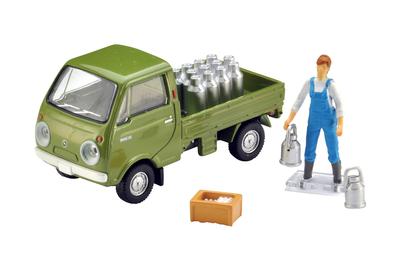 Tomica Limited Vintage 164 LV-198a Mazda Porter Cab Трехсторонняя открывающаяся Зеленый с фигуркой Готовое изделие 314936