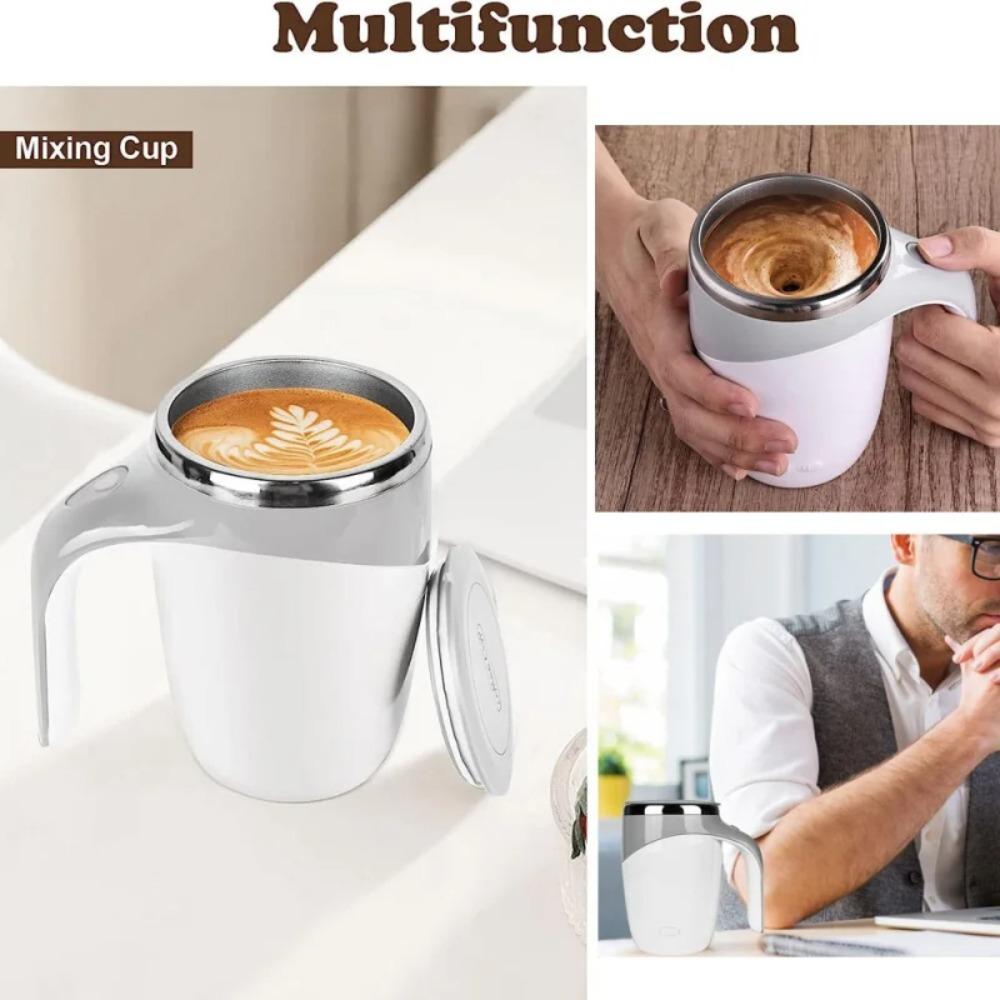 380ML Automatic Stirring Cup Rotating Lazy Coffee Cup Stylish Magnetic Rotating Mug  Home