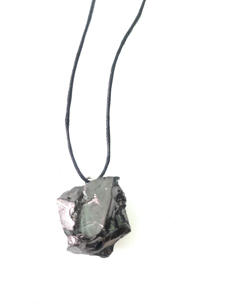 

Karelia Creations Elite Shungite Protection Pendant and Necklace 100% Genuine Noble Raw Type 1 - Gift Idea - Men Women Teen Uni Adult, 18 inches,