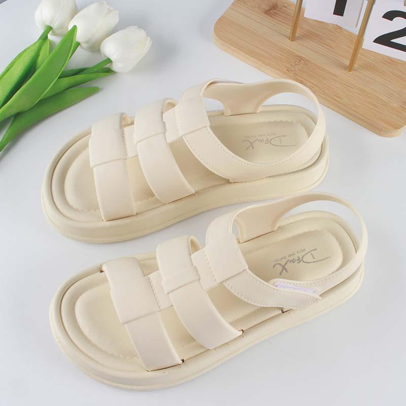 Yuzhihao Casual Women s Summer Sandals, Hollow-Out, Flat, Velcro Closure 40
