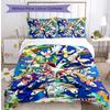 Sonic the Hedgehog Pattern Printed 3PCS Bedding Set, Soft Skin-Friendly Washable Duvet Cover & Pillowcases Set
