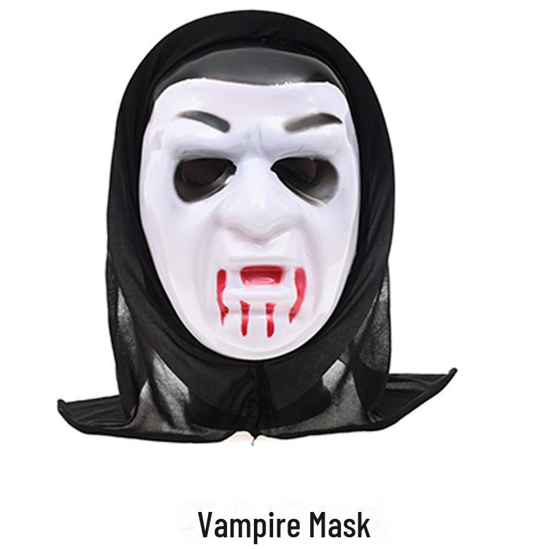 Strašidelná halloweenská maska lebky a sada zombie rukavic