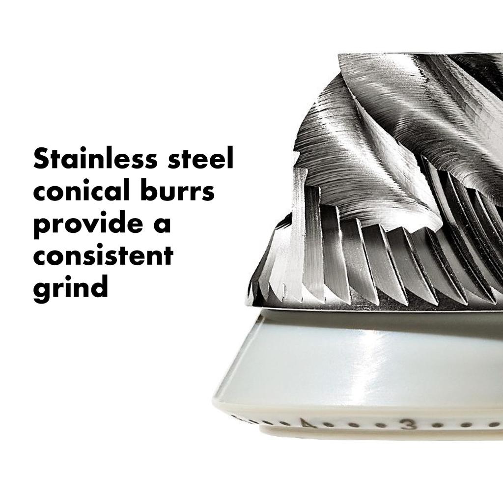 OXO Compact Coffee Grinder, Manual, Easy-to-Grip Grinds 40g Coffee Beans, 22.8cm, Black