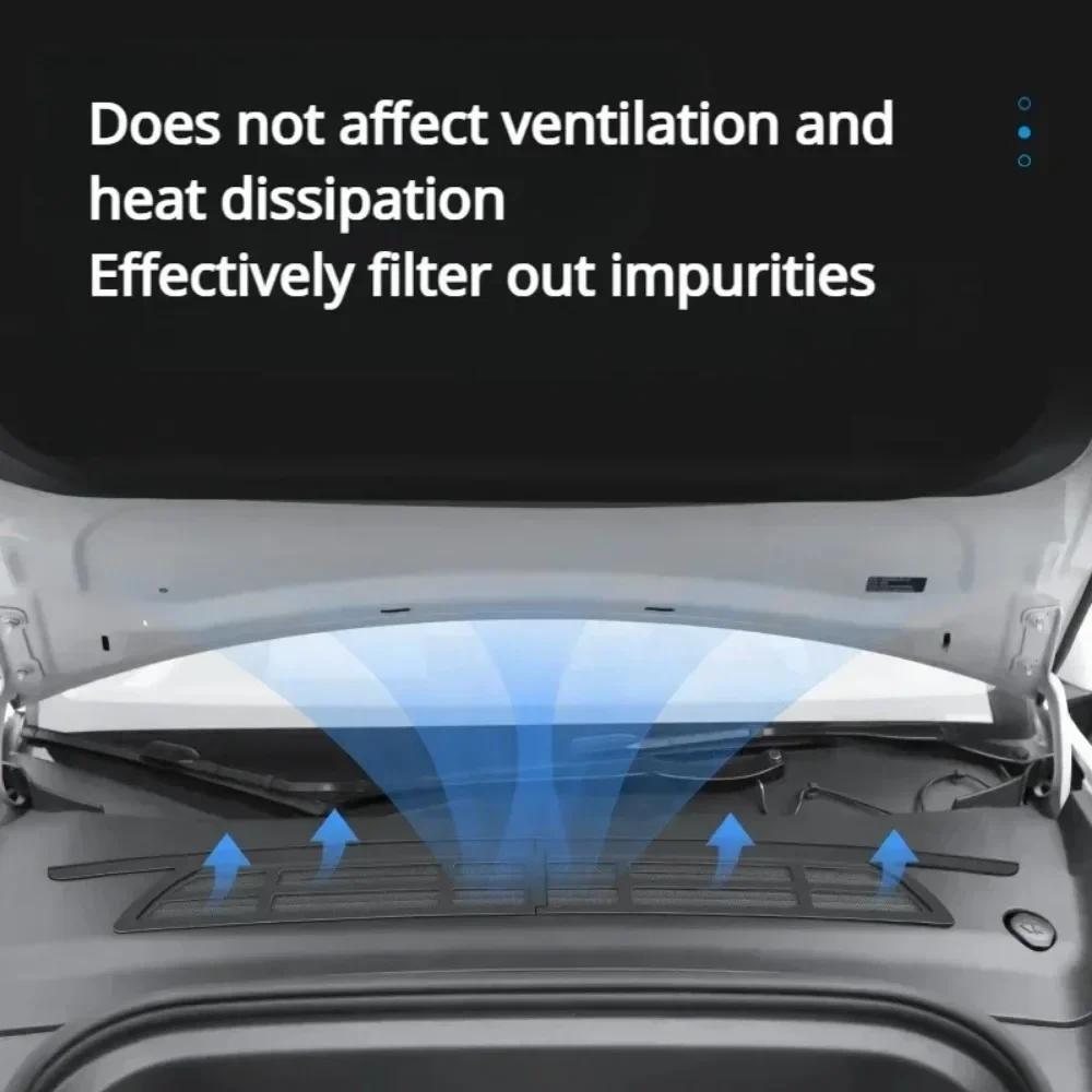 For Tesla Model 3 Y Insect-proof Net Front Trunk Air-conditioning Cover Intake Grille Clean Air Inlet Protective Car Accessories