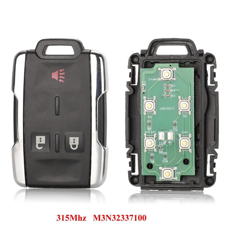 jingyuqin 5pcs 3/4/5/6BTN 315Mhz Remote Car Key Fob For Chevrolet Silverado Colorado 2014-2018 GMC Yukon M3N32337100 13577770