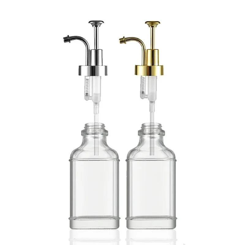 Soap Pump Dispenser Glass Bottle Bathroom Soap Container Square Shampoo Lotion Container Glass Bottles with Pumps 500ml