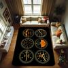 Aviation Instrument Panel Print Flannel Area Rug Pilot Theme Floor Mat for Living Room Bedroom Home Decor Soft Non Slip
