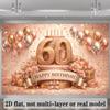 Sfondo 2D Buon 60° Compleanno Floreale Regalo Photo Booth