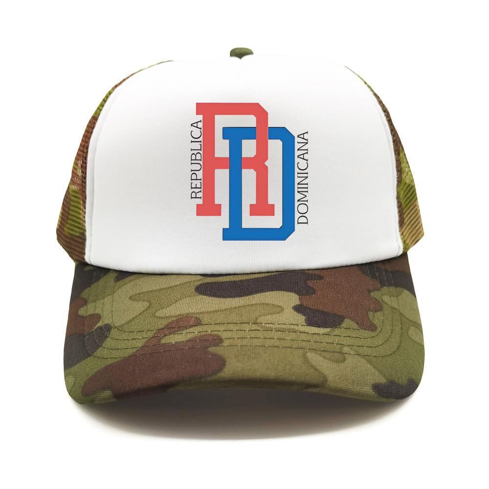 Dominikanische Republik RD Flagge Stolz Dominikanische Trucker-Kappe Sommer Netz Baseballkappe FeUnisex Unisex Retro Papa Geschenk Kappen