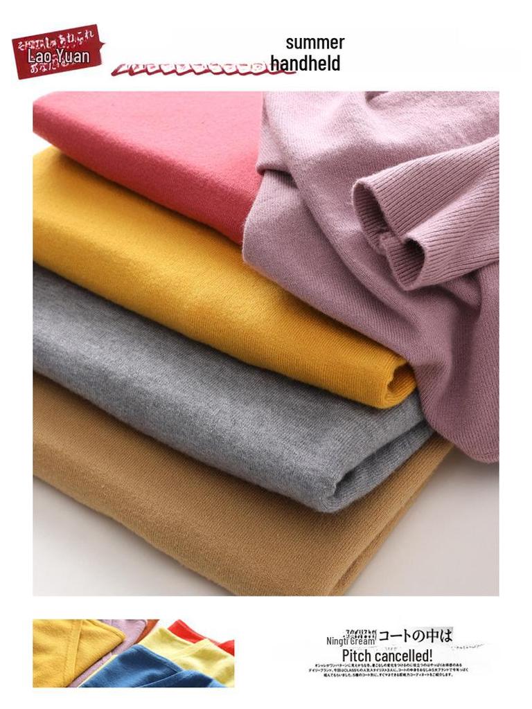 Women's Early Autumn V-Neck Long-Sleeve Loose Pullover Sweater