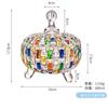 Colorful Glass Candy Jar with Cover Moisture-proof Home Light Luxury Crystal Fruit Plate Snack Nut Storage Home Decoration