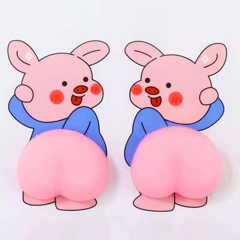 1/5 Pairs 3D Solid Silica Gel Phone Decoration Wall Stickers Refrigerator Anti-Collision Decals Creative Cartoon Car Sticker
