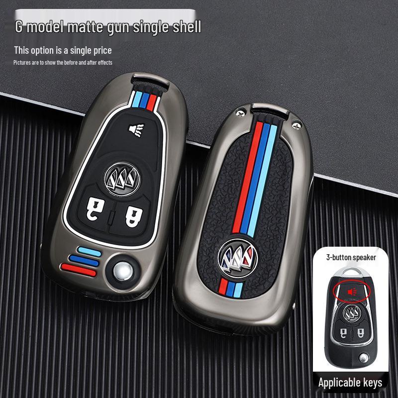Buick Key Case for Modified Folding Keys: Compatible with Yinglang GT/XT, Junyue, Junwei, Kaiyue Models.