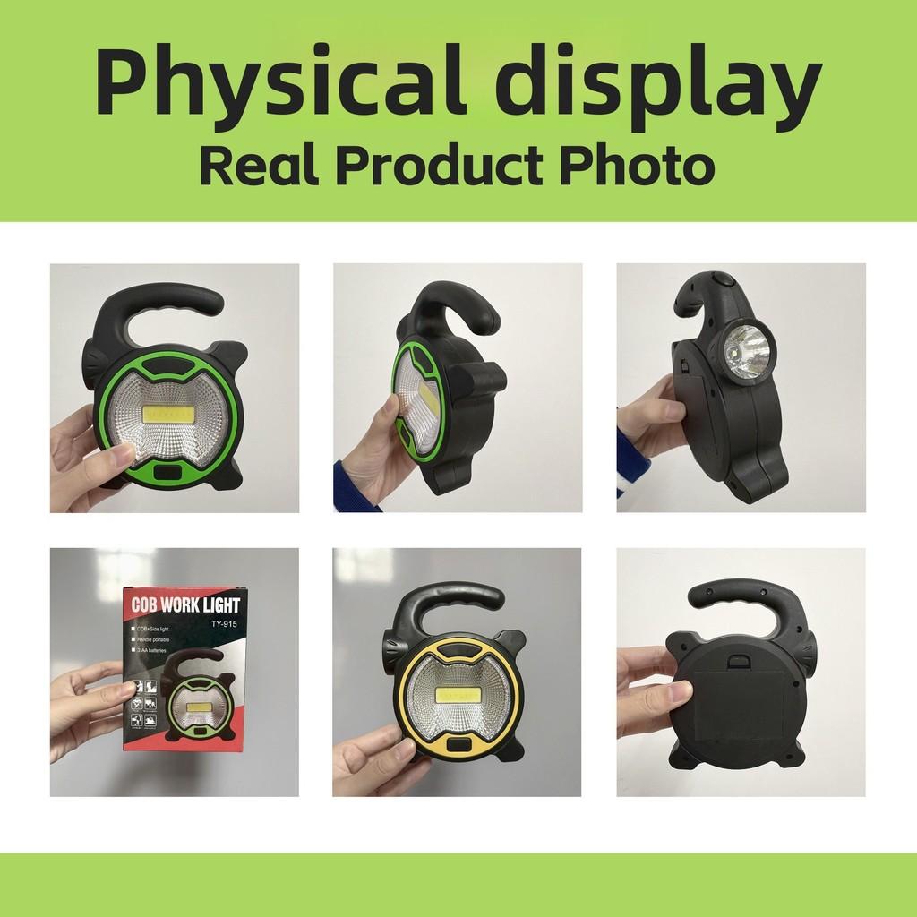 Camping Cob Handheld Floodlight With Led Work Light For Outdoors And Emergency Use