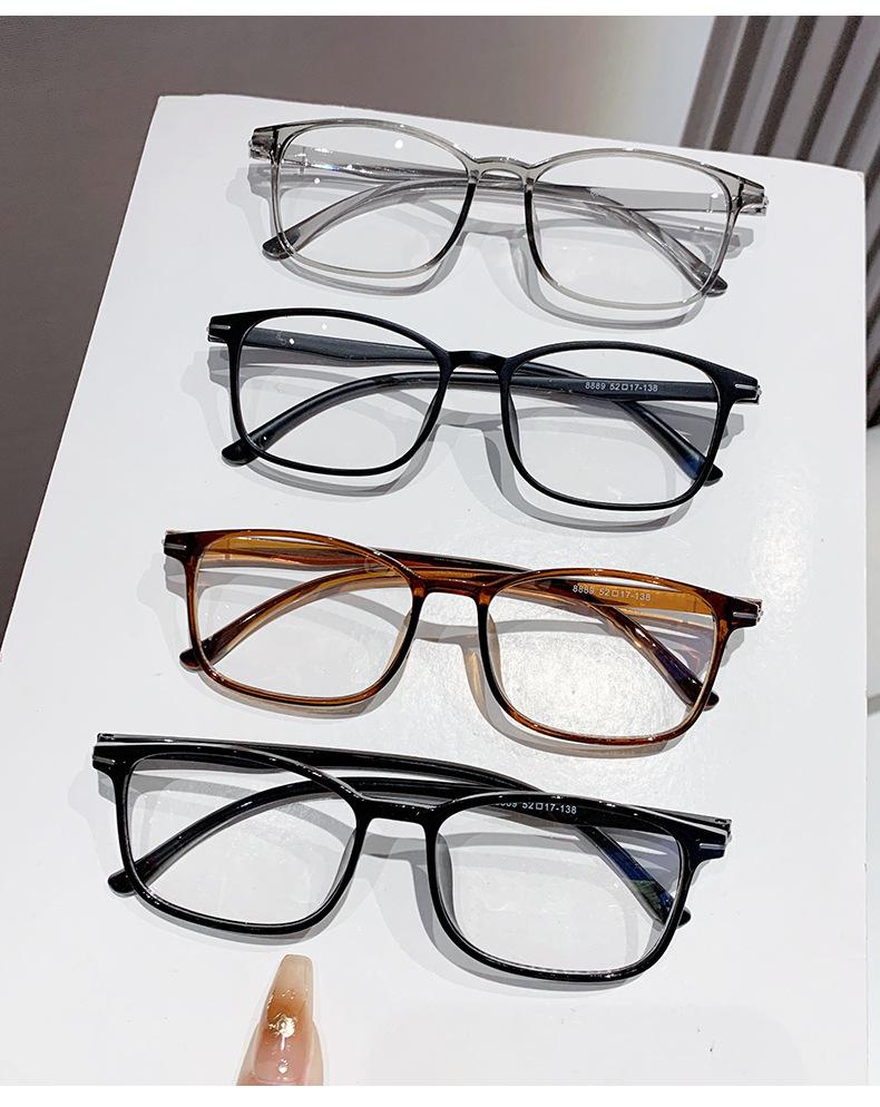Unisex Retro Business Reading Glasses Rectangular Frame Magnification for Men and Women