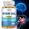 Omega-3-Fischölkapseln, die DHA und EPA enthalten, unterstützen die Immun-, Gehirn- und Gelenkgesundheit.