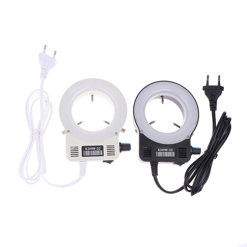 1PCS Microscope LED Ring Light Illuminator Lamp For Microscope Circle Light Industrial Microscope Camera Light Source EU Plug