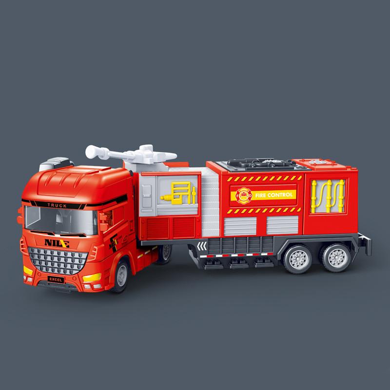 Inertia Large Fire Rescue Truck Toy For Boys With Water Gun And Ladder For Imaginative Play
