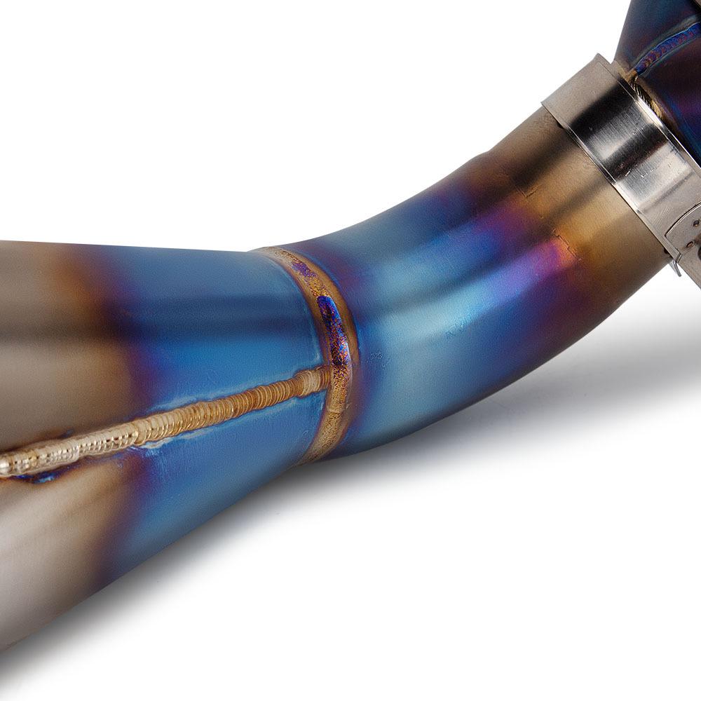 Fits R1 Titanium Alloy Blue Flame Exhaust Mid-Tail Section for DY Motorcycle (2015-2023)