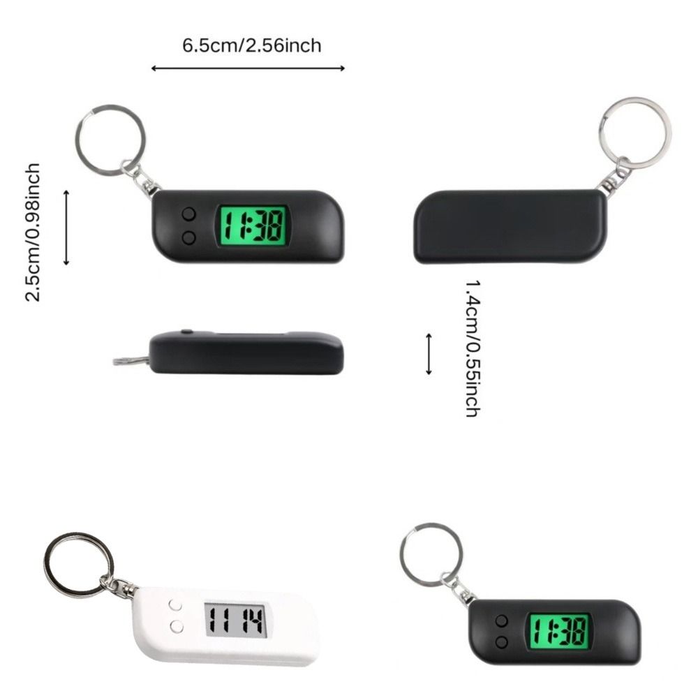Portable Digital Electronic Clock LED Display Digital Pocket Clock  Backpack Accessory