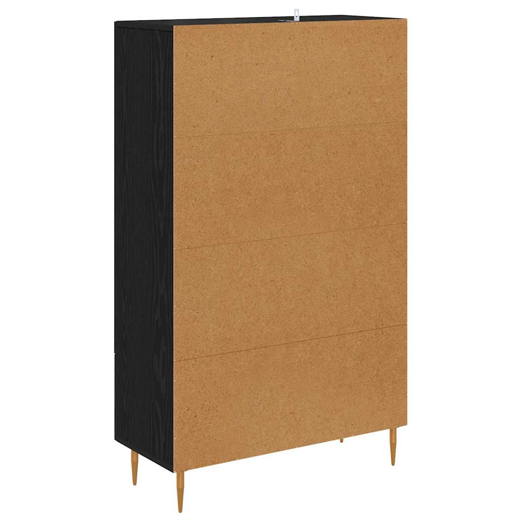 Highboard in Black Oak Look 69.5 x 31 x 115 cm