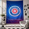 Wall Hanging Tapestry With Custom Name & Text, Blackburn Rovers Football Decorative Tapestry For Bedroom