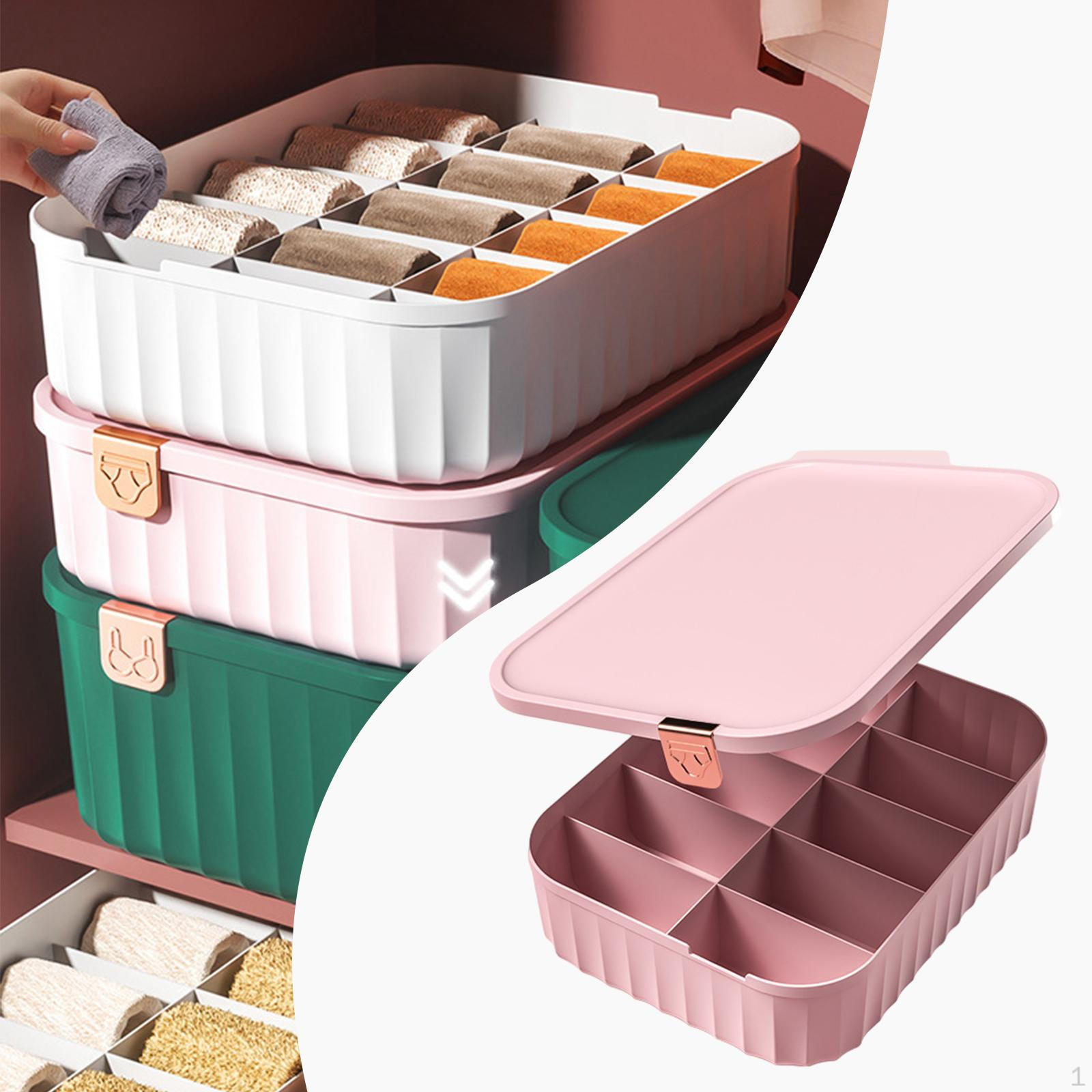 Органайзеры для ящиков Разделители Органайзеры для шкафа Контейнеры Ящики 10 Grids Pink