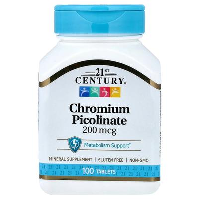 Sentry Chromium Picolinate 200mcg, 100 Tablets