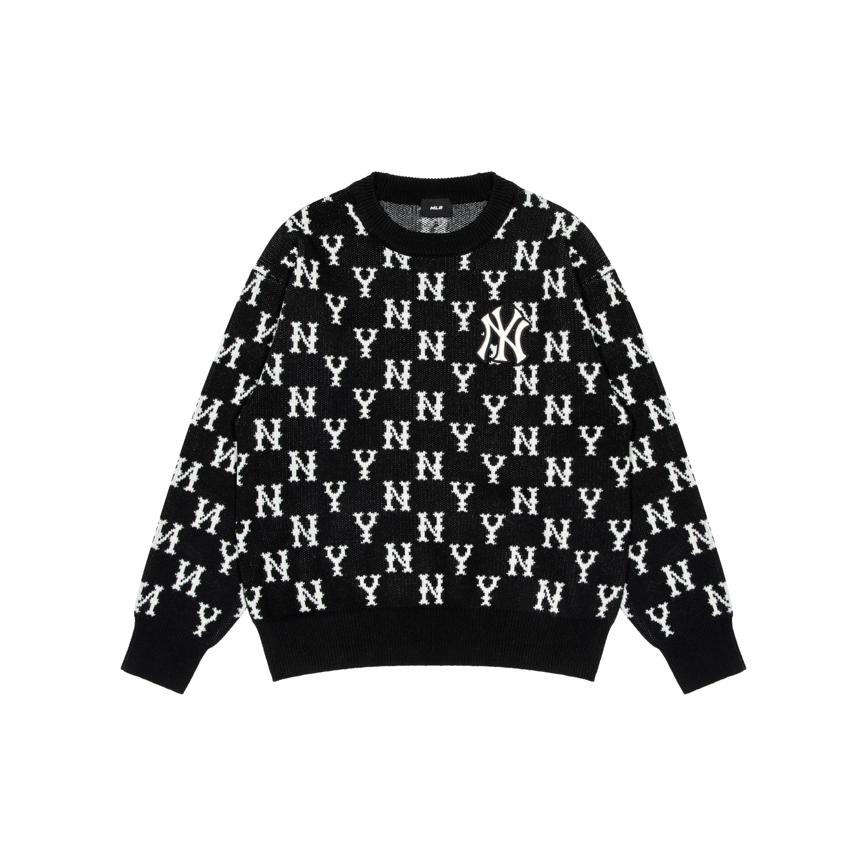 MLB Sweaters Unisex Black Crew Neck Moderate Other 3AKPM0126-50BKS XS