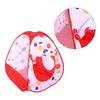 3 Tent Ball House Foldable Polka Dot Pattern Tunnel Indoor Gift Convenient Storage Breathable Ball Pool [Contains PCS] Children's