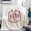 1PC Spain national FC Print Flannel Blanket, High quality Comfortable for All Seasons, Home Decor, Warmth and Comfort, Perfect for Christmas Gifts