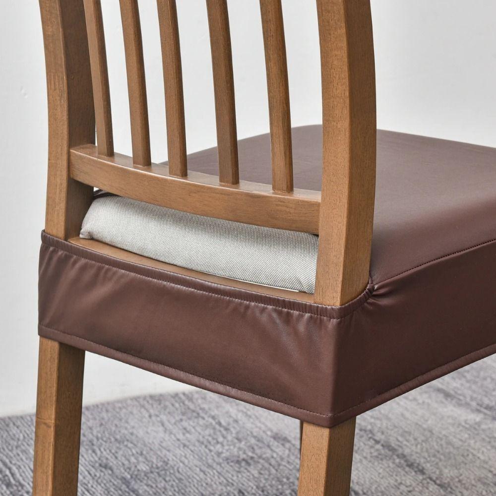 Oil-resistant Waterproof Seat Protectors Square Shape Elastic Chair Slipcover  Kitchen Use
