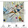 Modern Geometric Design Shower Curtain Multicolor Abstract Artistic Decor Bathroom Accessories Waterproof Fabric Print Home Deco