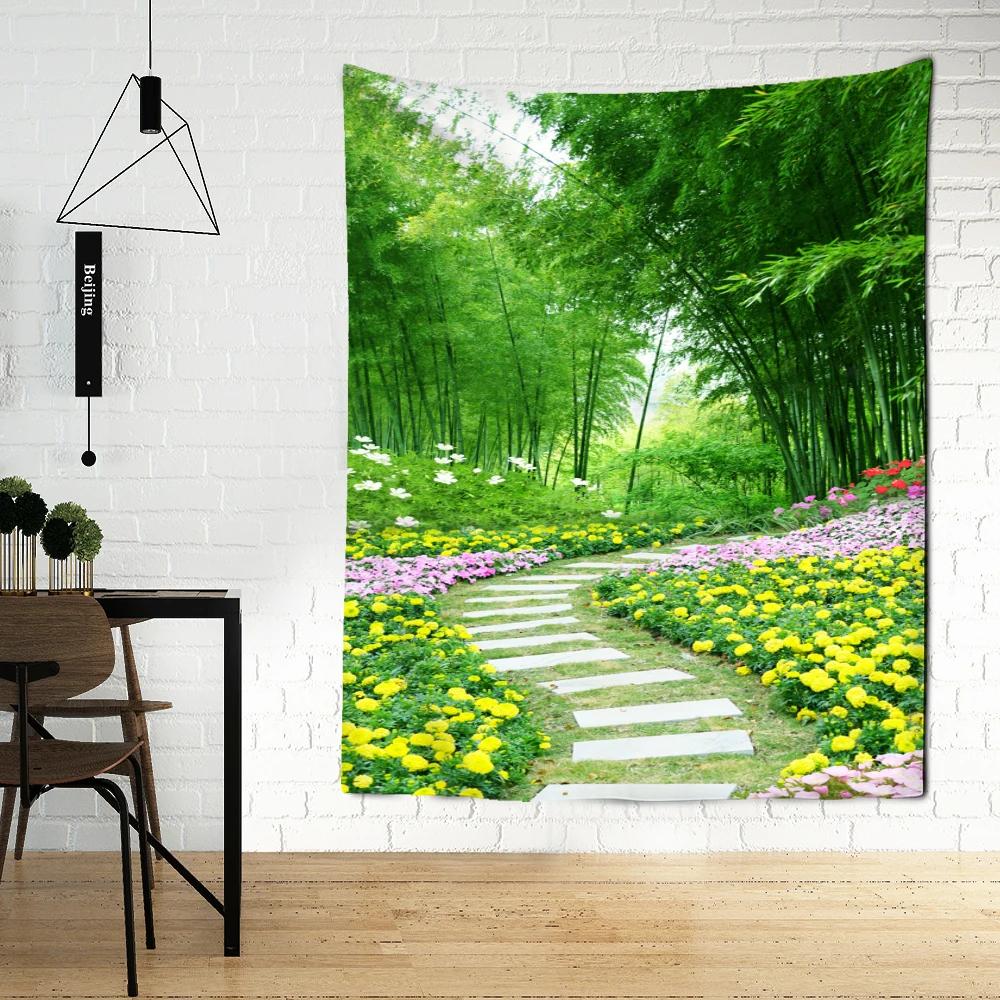 Bedroom Decor Aesthetic Tapestry Nature Scenery Forest Home Decor Aesthetic Living Room Backdrop Decor Wall Hanging Mantel Mesa