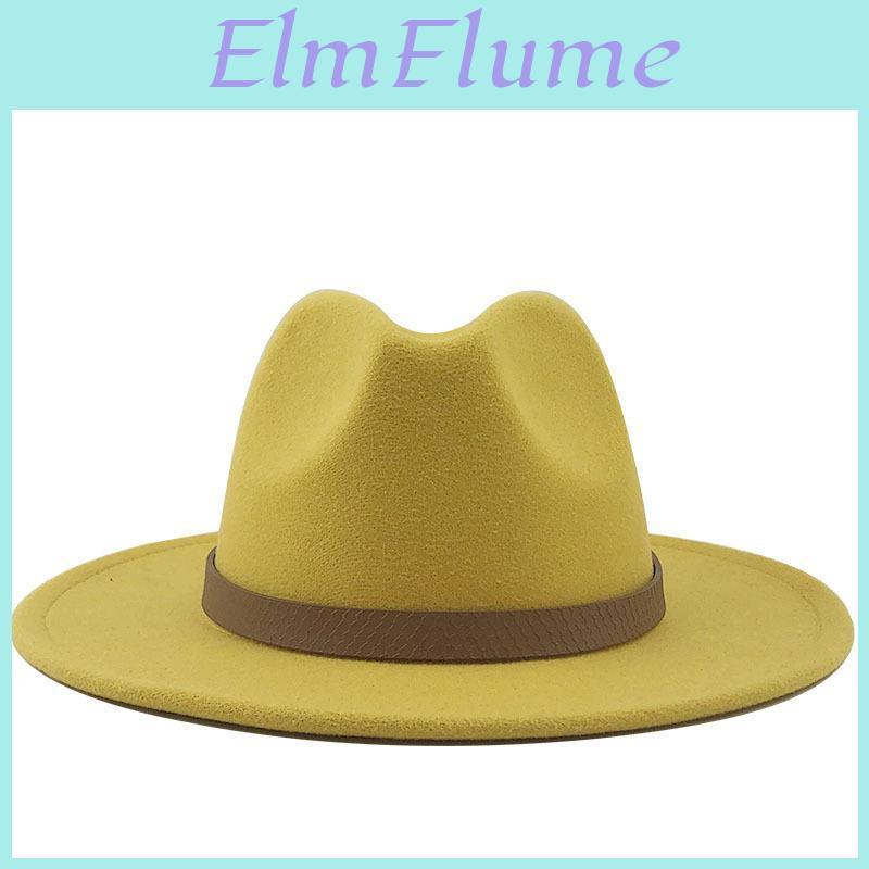Trilby Brim Caps Autumn Wide Female Male Fashion Top Hat Jazz Cap Winter Panama Hat Vintage Fedoras Men Mafia Hat Felt 5660cm
