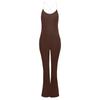 AD042 New Sexy Casual Sport Yoga Backless Solid Color Jumpsuit