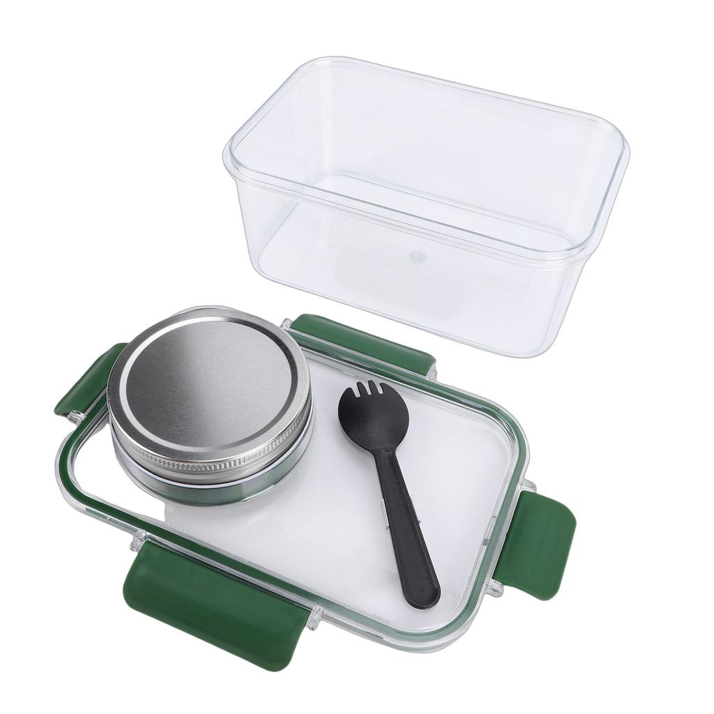 Salad Container with Dressing Compartment ABS Reusable Leakproof Portable Salad Lunch Box Food Storage Container for School  