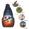 Soccer Ball Print Sling Bag Cool Football Art Pattern Crossbody Backpack Casual Chest Bag Lightweight Daypack for Travel Sports