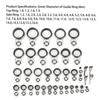 37PCS Ceramic Rings Fishing Rod Guides Multiple Sizes Fishing Rod Eyes Ring Top Tip Ring  Rod Repair