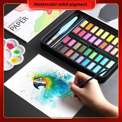 Artist Watercolor Paint Set, Professional Assorted Colors Painting Art Supplies, Great Travel Kit for Starter Artists Adults Kid