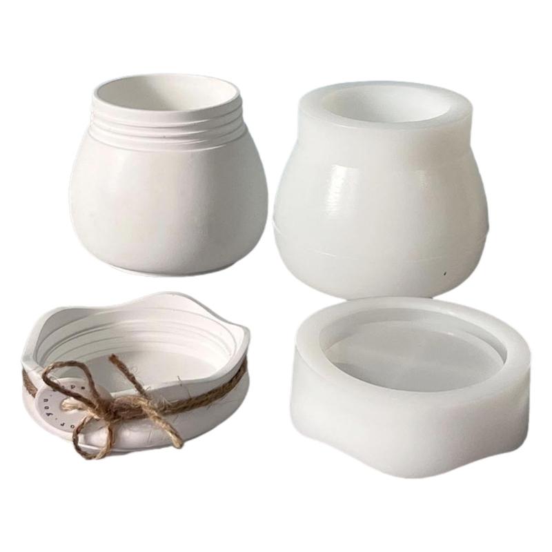 

Elastomer Cast For Candle Soap Making Small Lidded Jar Container Craft Flexible Demold Plan Tall Temperature Resistant Food Safe Recyclable 1