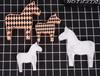 1 Pair Nordic Wooden Horse Ornament Cute Dala Horse Figurine Animal Statue Desktop Crafts for Home Living Room Office Decor Gift