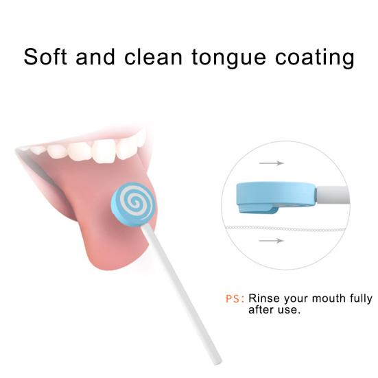 Lollipop Shape Baby Tongue Cleaner Scraper Oral Cleaning Fresh Breath Care Tool